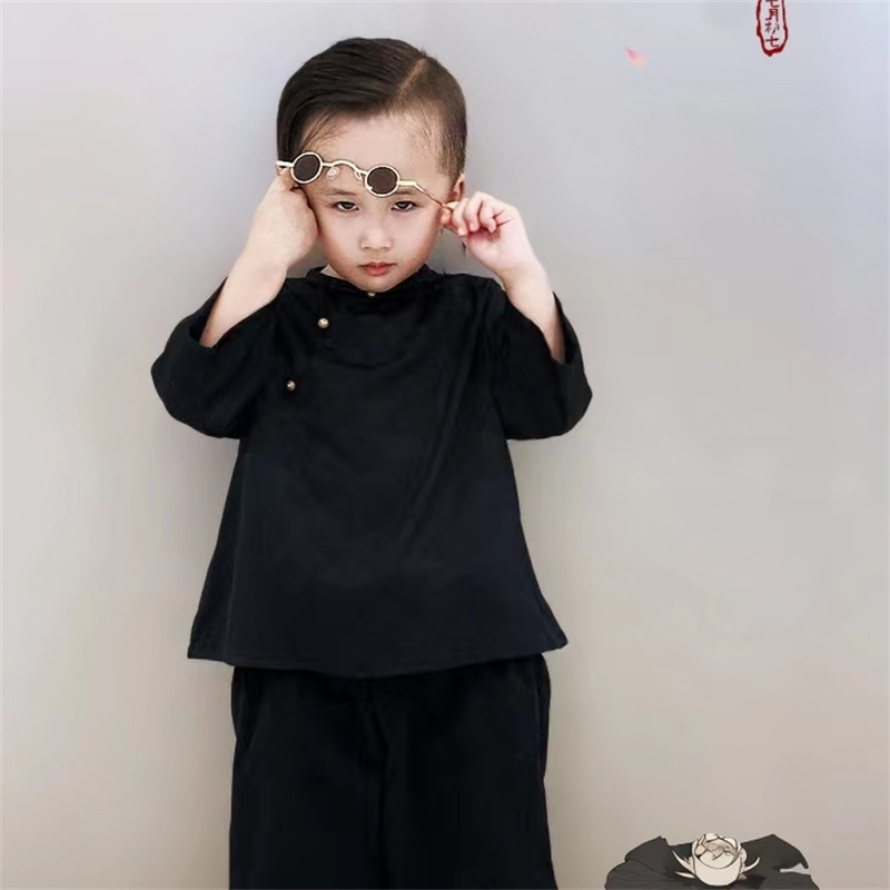 (turtlenecks) pro-sub-style national style New Chinese imitation antique Tang dress blouse with undershirt baby mother-son costume for children's clothing-Taobao