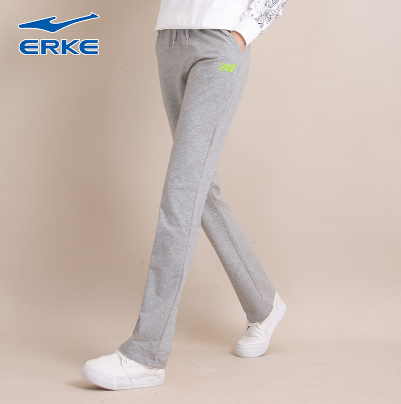 Hon Starke Sportpants Women's Summer Women Pants Grey Breathable Long Pants Lady Straight Barrel Loose Knit Casual Pants