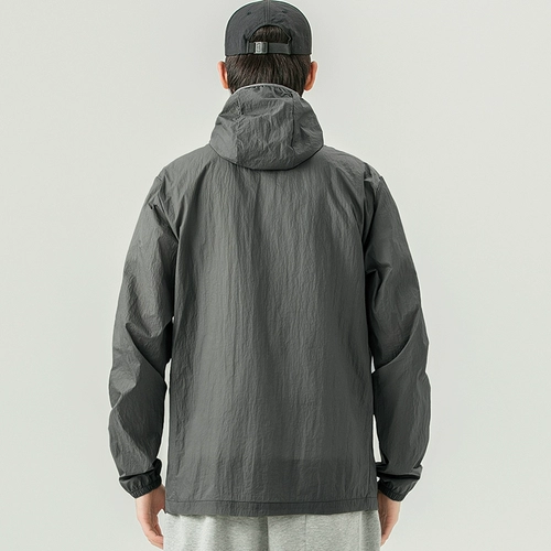 Мужская летняя тонкая одежда для защиты от солнца, дорожная толстовка с капюшоном, защита от ультрафиолета