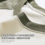 Универсальная хлопковая футболка для отдыха, круглый воротник