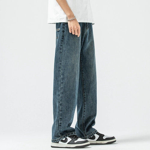 Демисезонные универсальные прямые свободные джинсы для отдыха, летние штаны, осенние