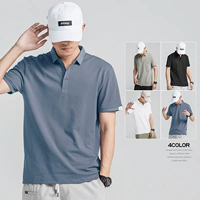Однотонная универсальная летняя футболка polo для отдыха, оверсайз