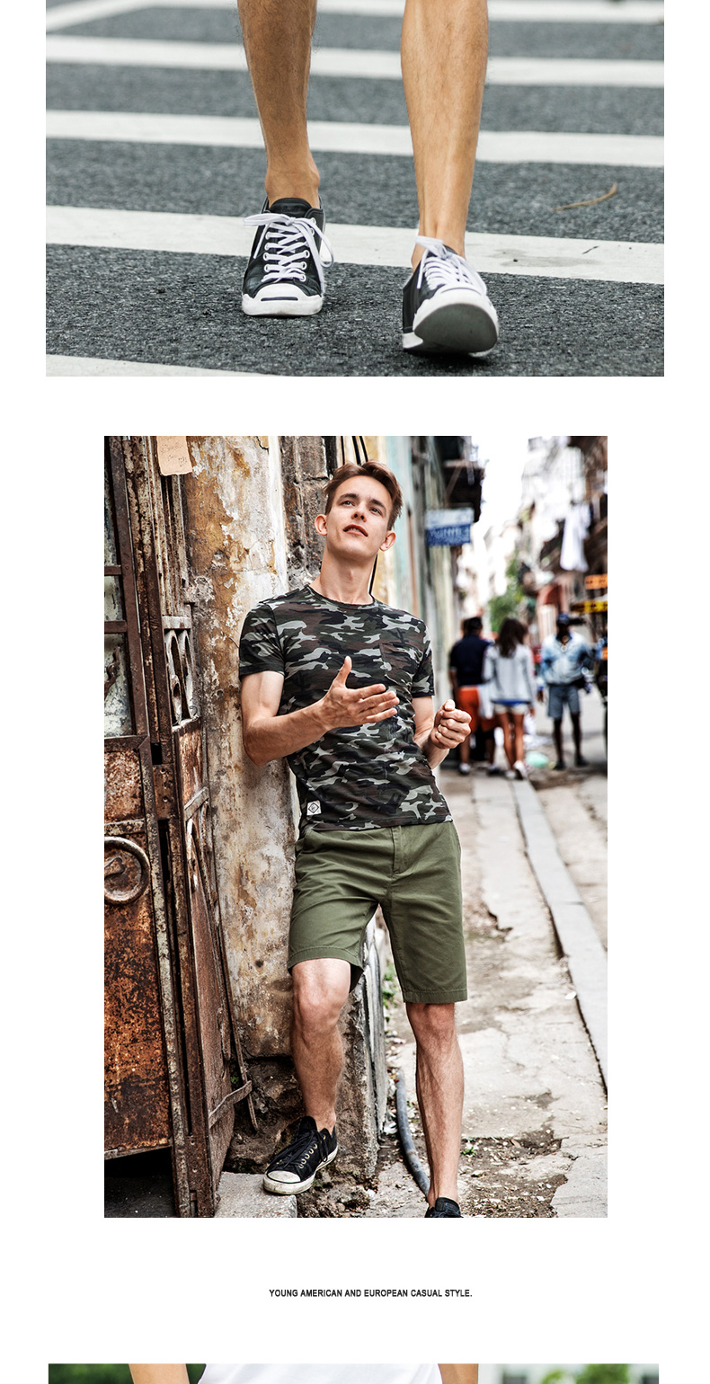 WOODSOON quần short nam mùa hè cotton năm quần bảy điểm quần âu nam quần rộng bãi biển quần lớn quần jean nam hàng hiệu