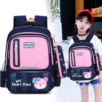 Schoolbag Primary school students childrens schoolbag girls girls third to sixth grades 4-6 ridge protection girls load reduction backpack