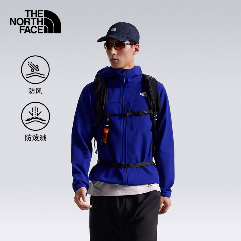 26 Autumn/Winter New the North Face Men's Outdoor Fleece-Lined Windproof Casual Hooded Softshell Jacket 8Kgh