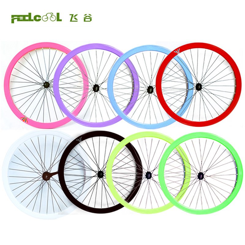 26 inch dead FLY wheel set 700X23C reverse brake reverse ride double fly front wheel rear wheel 40MM rim bicycle hub