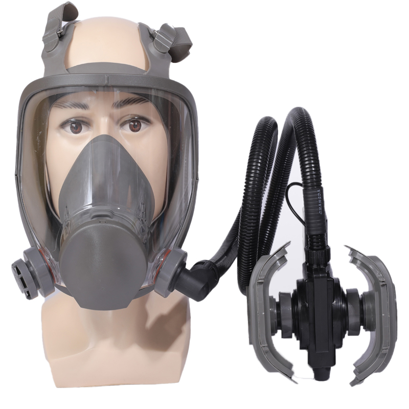 5V Kangben electric air supply gas mask 6800 with 3701 anti-formaldehyde chemical gas dust welding fume