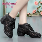 Летняя обувь, дышащие танцующие туфли, из натуральной кожи, мягкая подошва