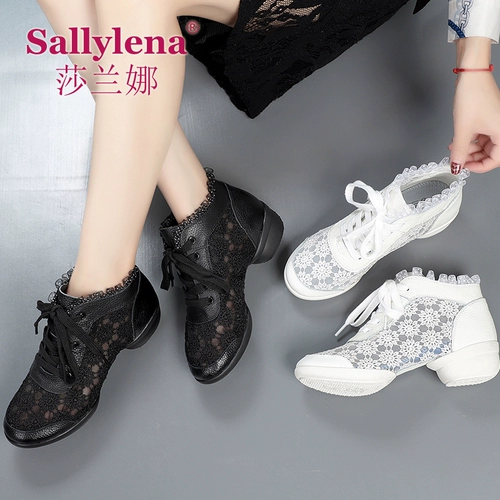 Летняя обувь, дышащие танцующие туфли, из натуральной кожи, мягкая подошва