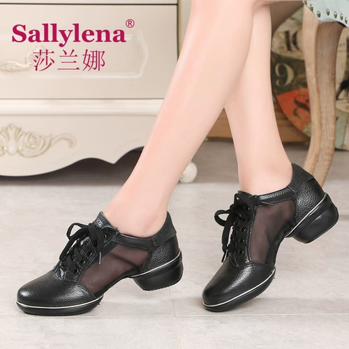 Летние туфли, дышащая танцующая обувь, из натуральной кожи, мягкая подошва