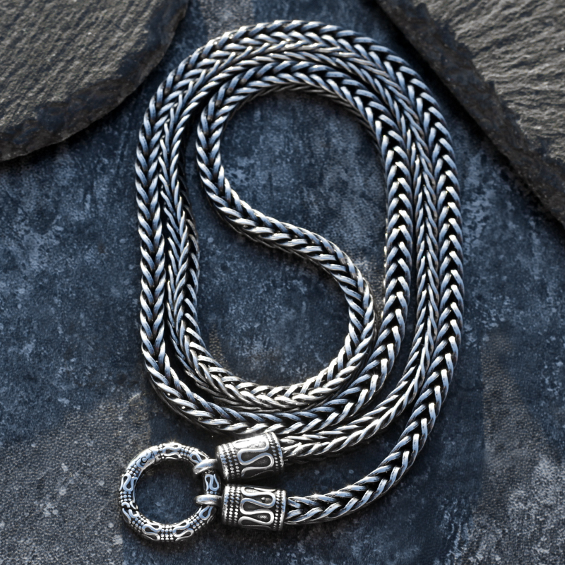 Peace Pattern Buddha Amulet Chain for Men, Trendy Titanium Steel Fox Tail Chain, Vintage Versatile Three-Layer Necklace, High-End Sweater Chain Peace Pattern Buddha Amulet Chain for Men, Trendy Titanium Steel Fox Tail Chain, Vintage Versatile Three-Layer Necklace, High-End Sweater Chain