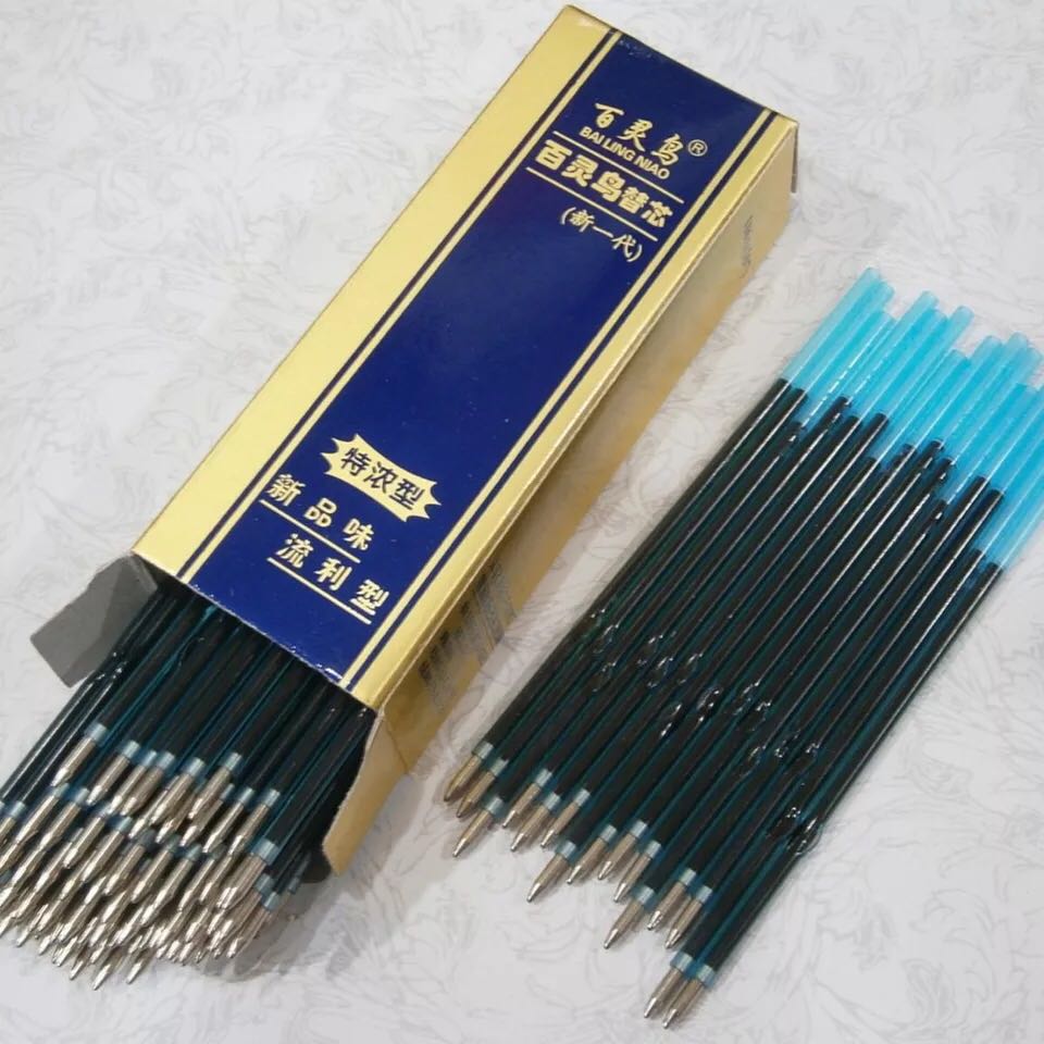 Lark Short Oil Pen Ballpoint Refill Replacement Core Positioning Type Length 10 7cm Red Blue Black Refill