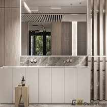 Modern solid wood wainscot wall skirt board overall wood veneer hanging board decorative board European white TV background wall