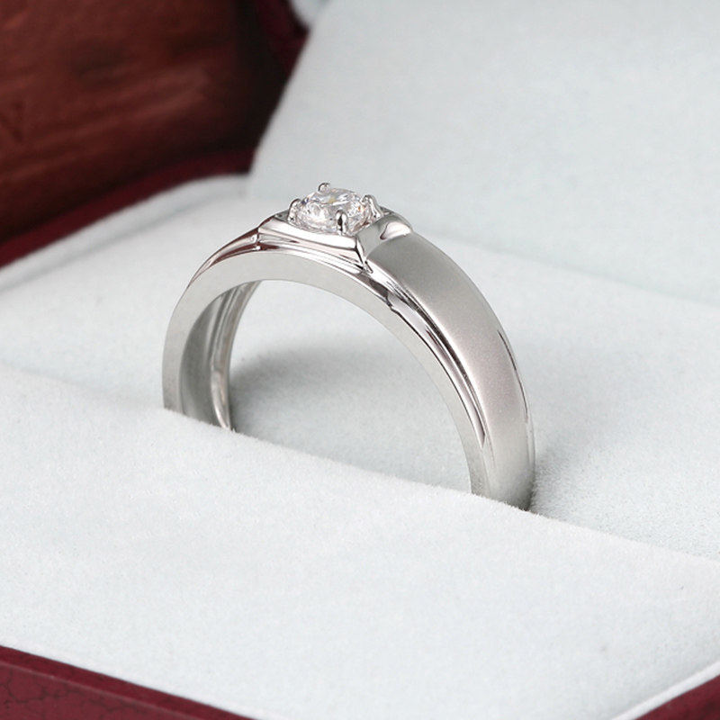 One Battle Gold Platinum Men's Diamond Ring Special Cabinet Jewel Naked Drill Custom White 18k Gold Diamond Ring Men 's