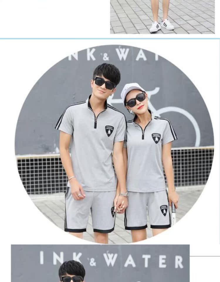 Cặp đôi thể thao phù hợp với mùa hè 2017 quần short tay ngắn chạy bộ quần áo nam kích thước lớn thường xuyên tập thể dục nữ mỏng hai mảnh - Thể thao sau mẫu áo thể thao nữ đẹp