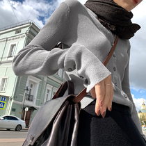 Pieces of paper People custom made with cuffs buttons Lazy Needles Weaves for women Autumn 100 lap slim v collar Long sleeve blouse cardiovert