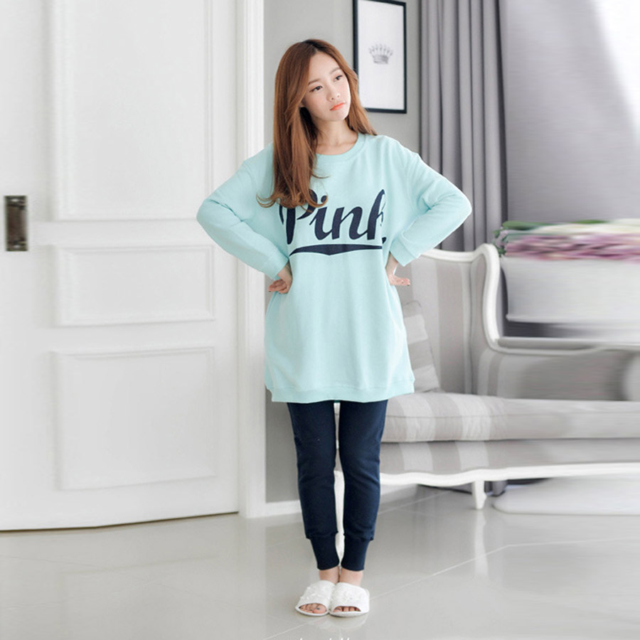 Mùa xuân và mùa thu Thanh thiếu niên Cotton nữ Bộ đồ ngủ dài tay Học sinh trung học mùa xuân đồ bộ short mặc nhà