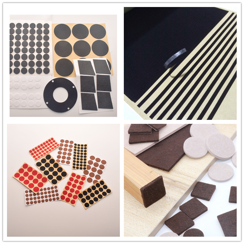 Furniture felt pad 3m adhesive black 0 5 2 3mm thick round 9 12 15 18 30 plywood patch