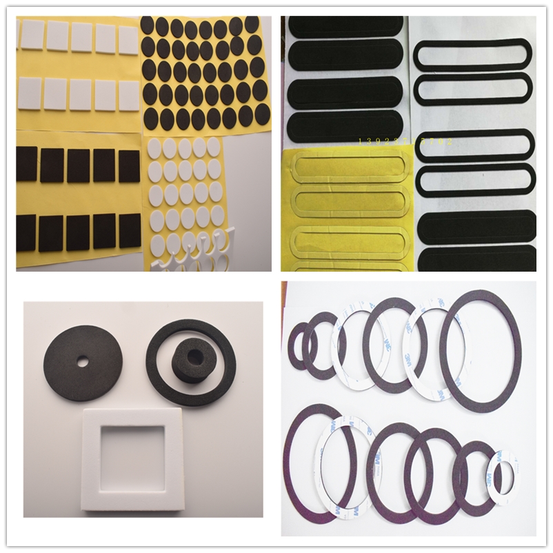 0 3 0 5 0 8 1mm thin EVA foam single-sided backglue or double-sided black and white sponge stick round and square