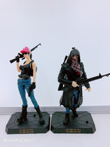 Birthday cake decoration 98K eating chicken men and women ornaments hand-run model survival scene decoration eating chicken figure model