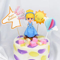 Birthday cake decoration ornaments Cinderella princess girl gift baking pastry dessert table scene dress up supplies