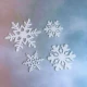 Акриловый белый комплект, 4 шт, со снежинками