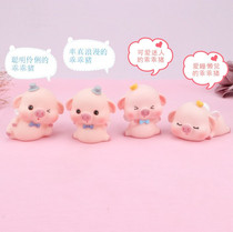 ins Net red cartoon cute good pig baking birthday cake decoration decoration girl Heart Children gift table