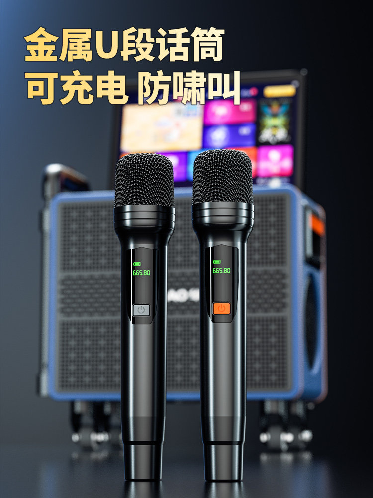Huabao Family Karaoke Audio Set Outdoor Square Dance Speaker with Display Screen Home Karaoke All-In-One Machine