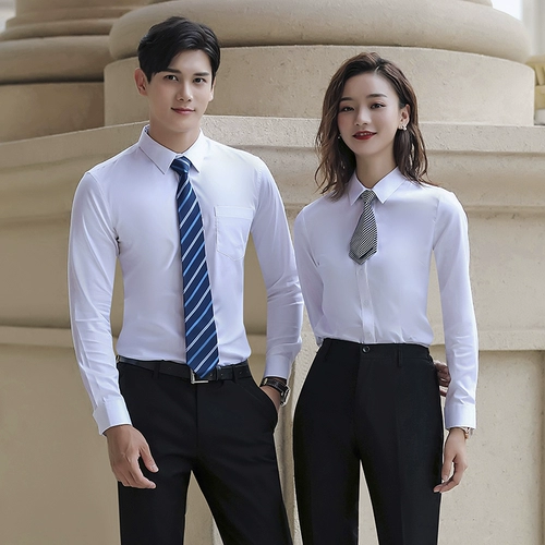 Белая рубашка, весенний лонгслив, костюм, пиджак классического кроя подходит для мужчин и женщин для работы, 2020