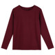 Spring and Autumn 2024 new loose cotton T-shirt middle-aged mother long-sleeved pure cotton inner layered velvet bottoming shirt top