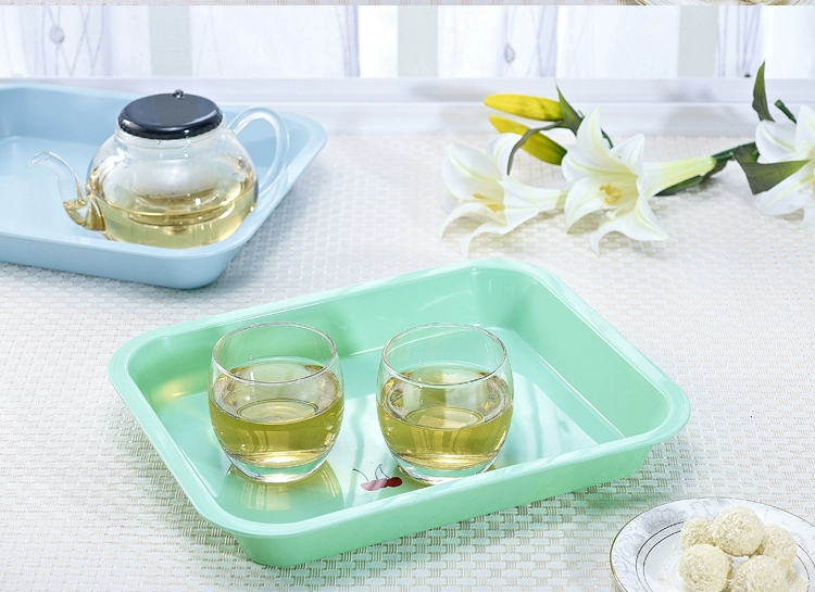 Camellia khay trà nhựa đặt khay trà lớn khay hiện đại tối giản khay thoát nước hộ gia đình hình chữ nhật phòng khách bàn cà phê - Trà sứ bộ ấm pha trà