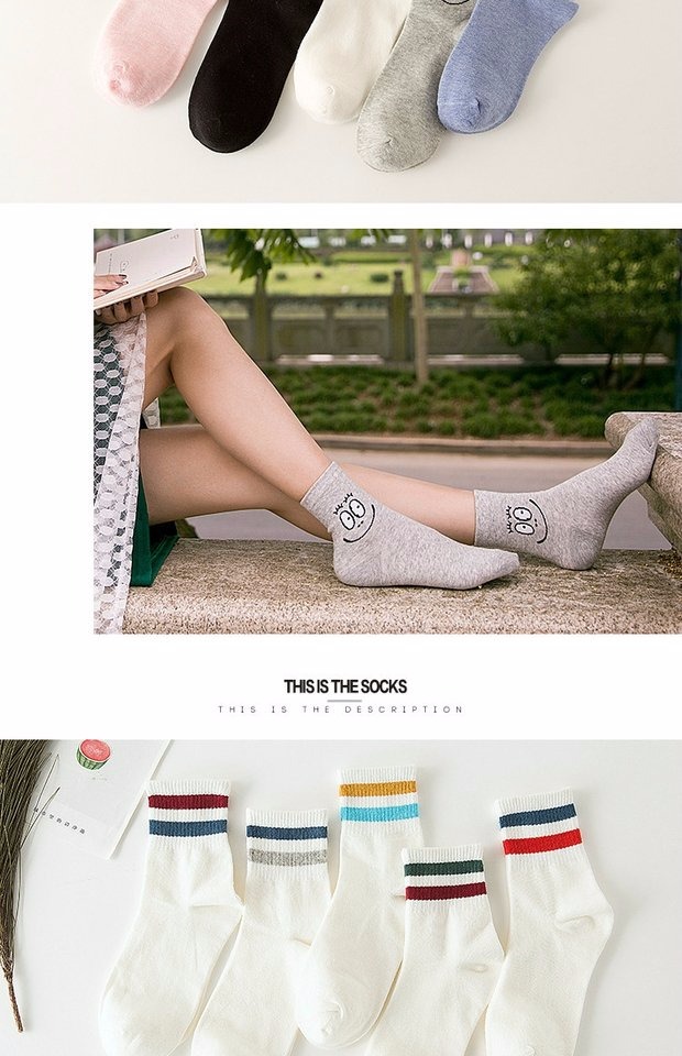 Vớ cotton cao cấp Hàn Quốc mùa xuân và mùa thu vớ cotton nữ vớ Nhật Bản vớ nữ mùa hè vớ cotton mỏng vớ quần