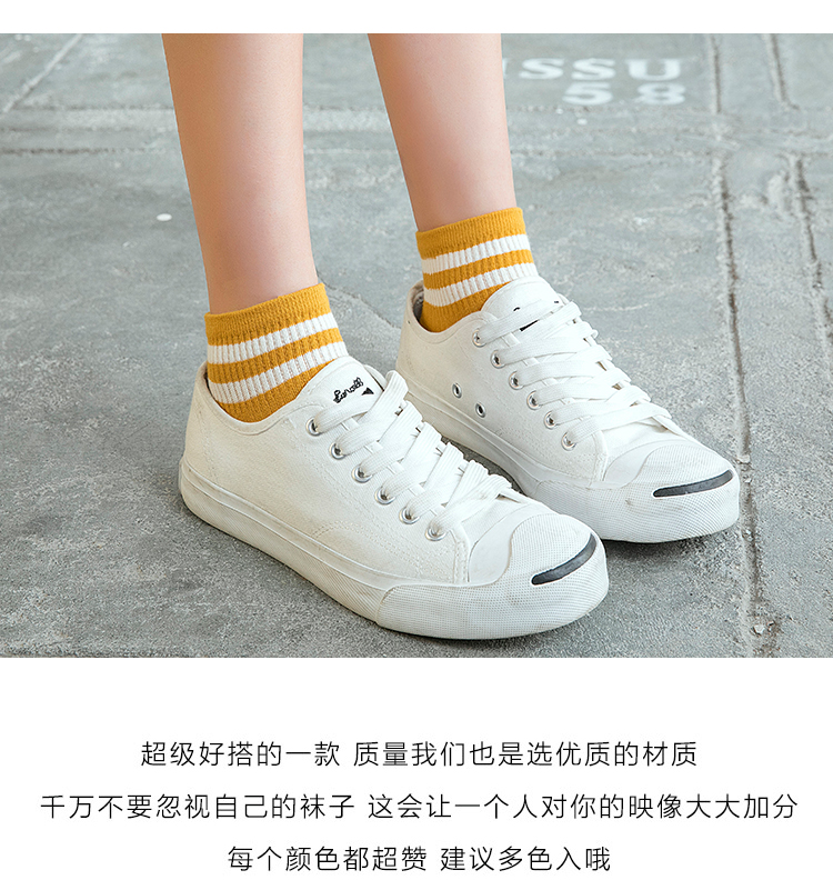 Mùa xuân và mùa hè ống ngắn của phụ nữ vớ cotton mỏng hai thanh vớ thể thao đại học gió dưới phụ nữ Hàn Quốc thấp để giúp vớ cotton - Vớ bông tất lót bông