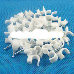 Clip line nails line nails can be fixed laptop desktop computer network line telephone line wire 1 pack of 100