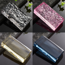 Glass brick partition wall solid crystal brick background wall screen partition bathroom ultra white square ice crystal transparent