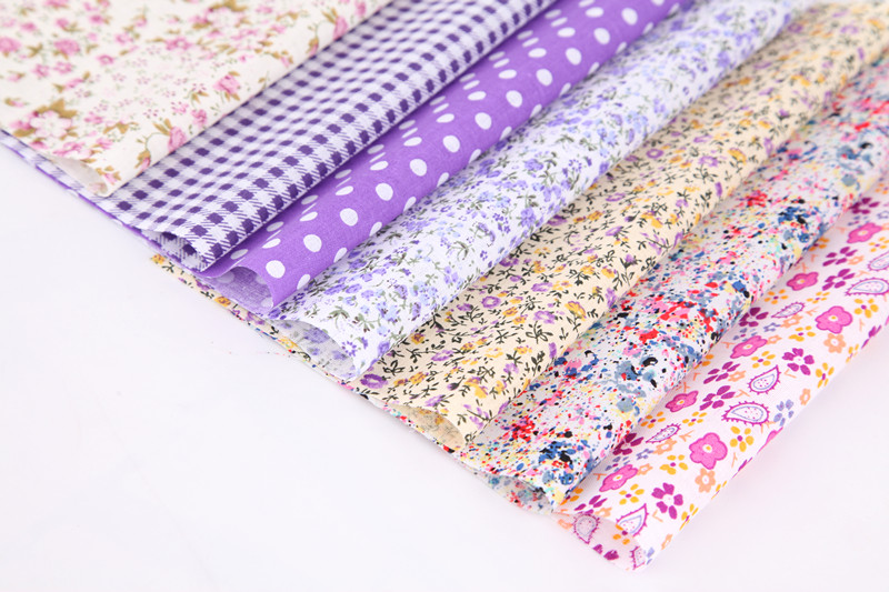 Tự làm thủ công vải cotton nhóm vải màu tím đồng bằng 25 * 25cm 10 * 10 Xiao Butou vải hoa - Vải vải tự làm cotton vải