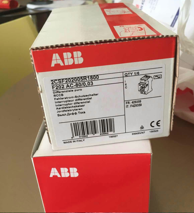 Brand new original installation ABB earth leakage protector F202 03 AC-80 0 2P 2P 80A