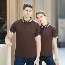 Summer mens and womens lapel half-sleeved polo shirt custom short-sleeved shirt top group overalls advertising shirt DIY