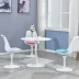 Ghế thư giãn hiện đại đơn giản chân cao bàn ghế tròn nhỏ kết hợp một bàn và bốn ghế bàn ghế tiếp khách thẩm mỹ viện - Bàn