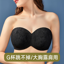 Ultra-thin strapless underwear Large chest showing small incognito chest bandeau bra non-slip chest stickers for womens wedding dresses in summer