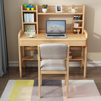 Desk Home Primary School Students Solid Wood Writing Desk Bedroom Computer Desk With Bookshelves Combination Adjustable Height Learning