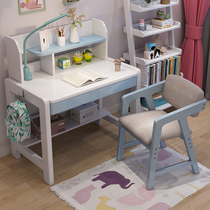 Study table solid wood suitable for small family type student writing desk bedroom home 70cm 80cm childrens desk brief