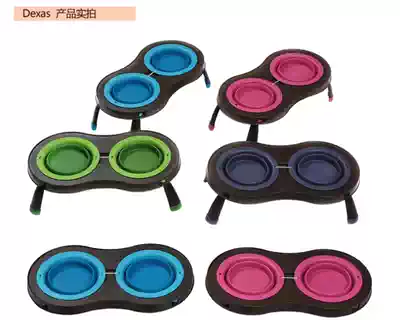 American DEXAS double food basin shelf folding bowl detachable cat bowl feed bowl