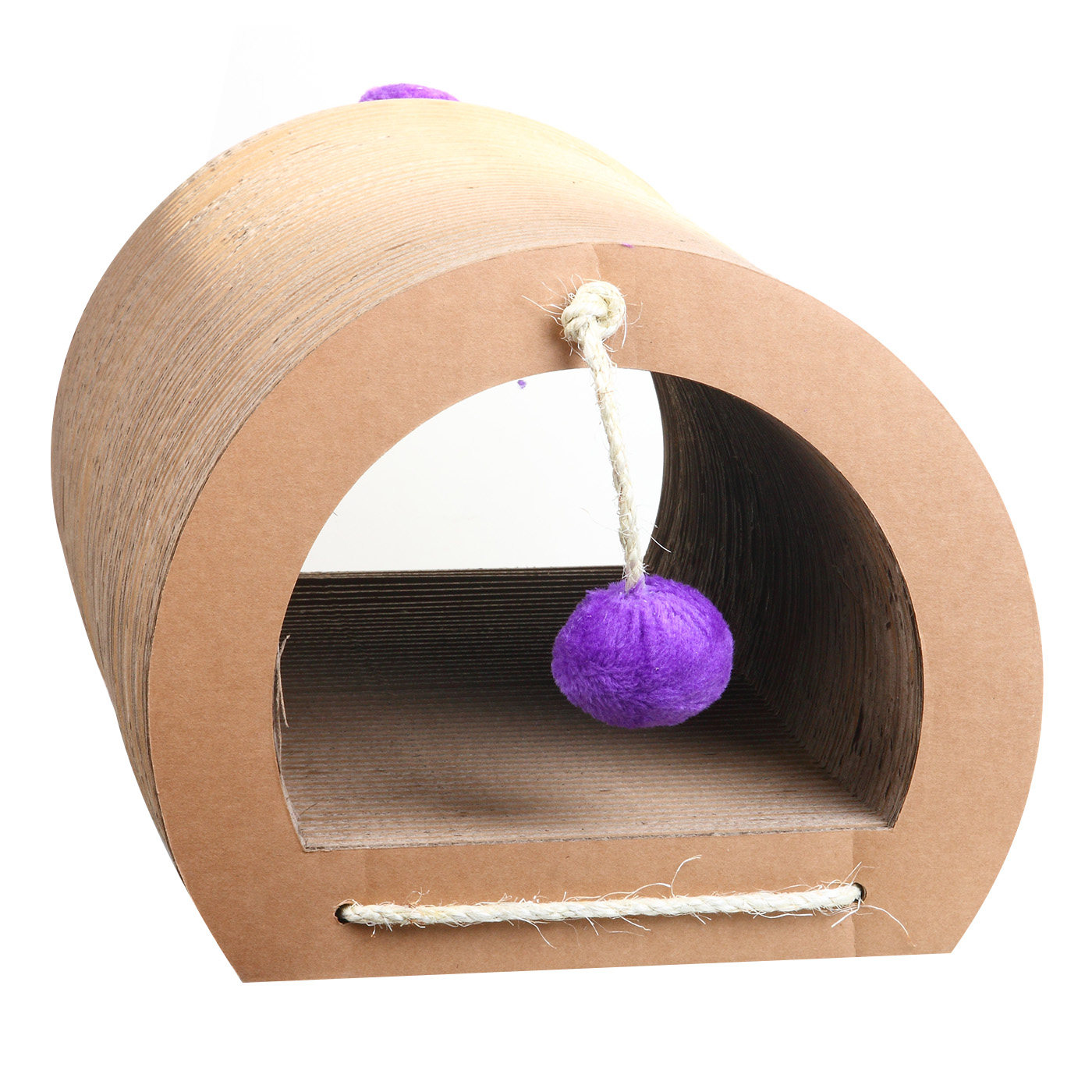 Cat flutter Corrugated paper cat scratching board Semicircular cat climbing hole scratching board