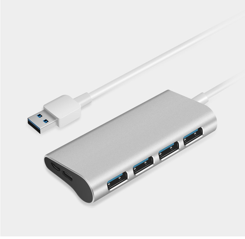 hub usb splitter kéo Bốn trung tâm để mở rộng bến tàu của Apple USP 3.0 Extender đa giao diện máy tính xách tay bộ chuyển đổi UBS một linh hoạt các thiết bị Multi-turn splitter 2.0 - USB Aaccessories quạt cầm tay