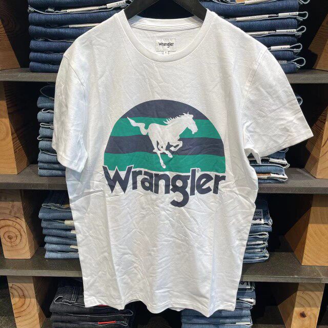 Повседневная модная футболка из натурального хлопка Wrangler/Weige counter с короткими рукавами W35018G28M57 Изображение 1