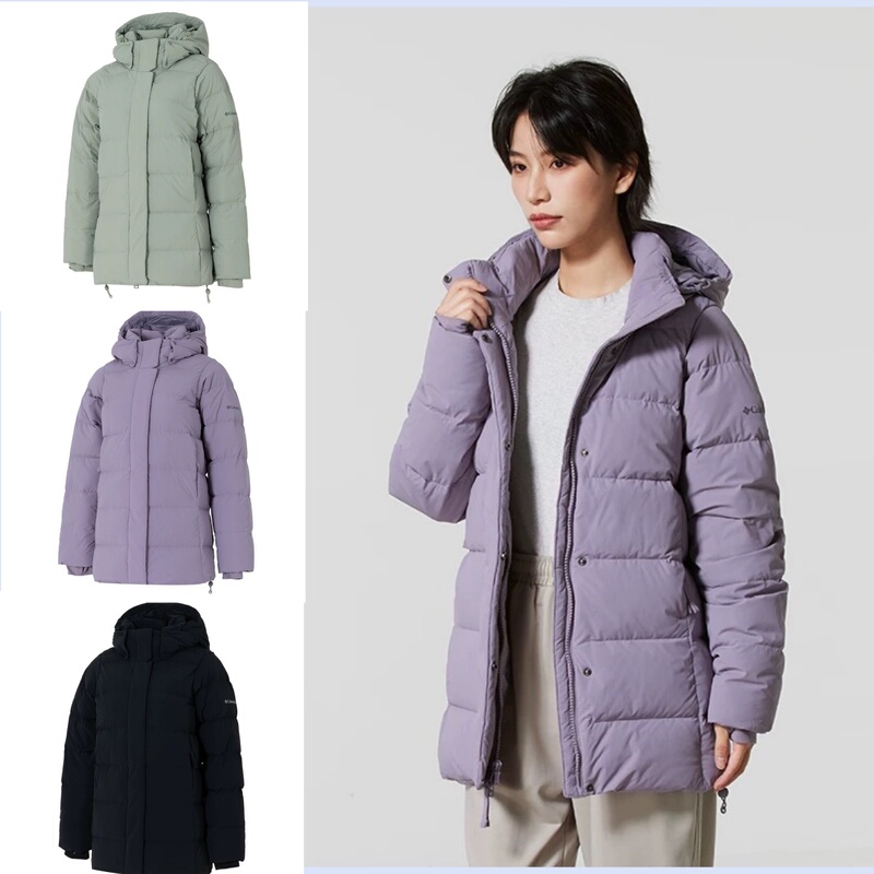 Columbia Women's 25 Winter New Outdoor Mid-Length Duck down Warm Hooded down Jacket Wr5757