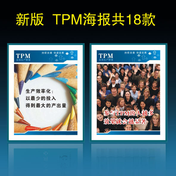 TPM promotional poster TPM slogan publicity Wall Chart Production Management poster corporate culture safety slogan