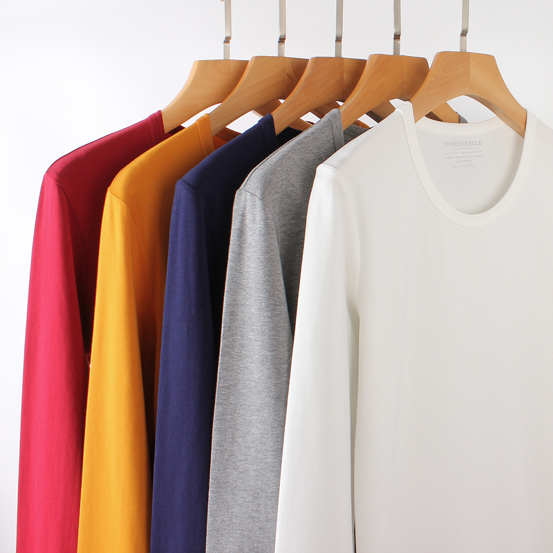 Broken code special price~Three-needle thin autumn clothes men's round neck pure cotton Lycra underwear elastic bottom line shirt one-piece top