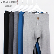 Three-pin mens suede warm pants thickened winter pure cotton autumn pants line pants mens single piece of lining pants with bottom cotton sweatpants